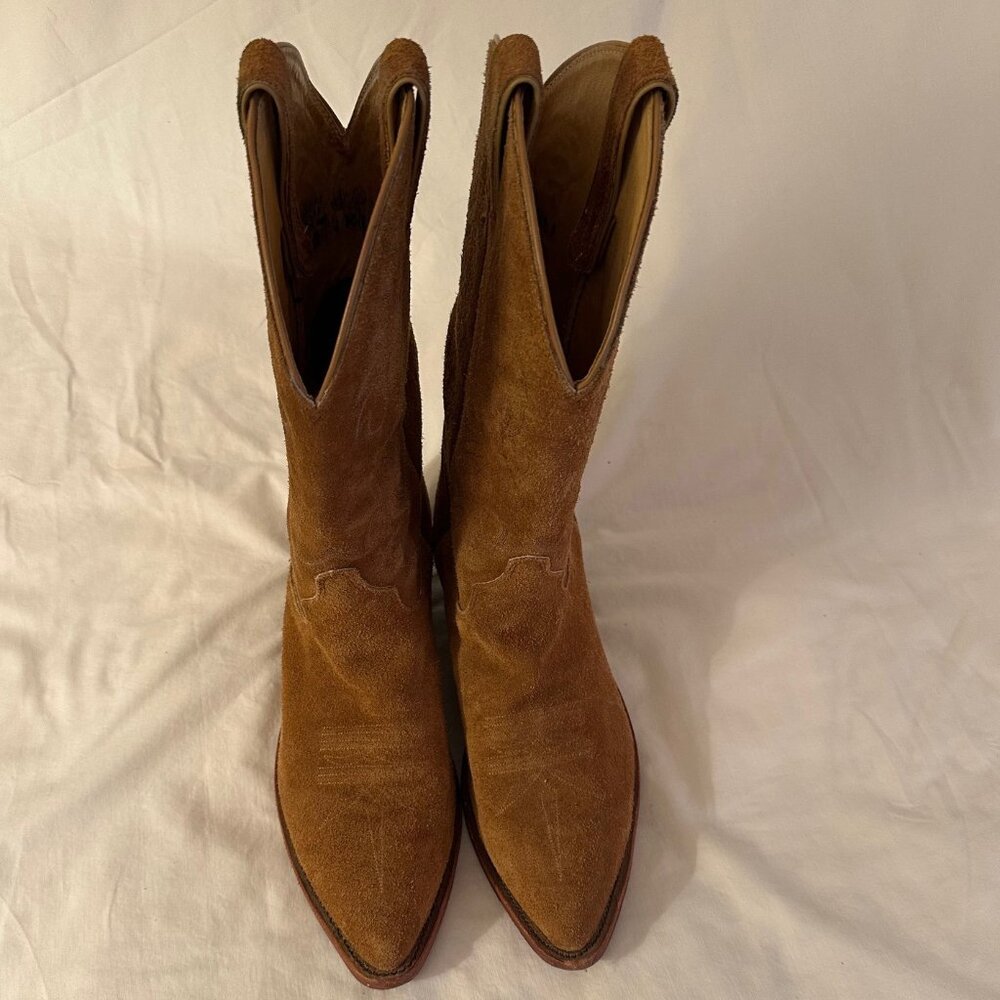 Justin Suede Cowboy Boots